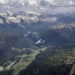 Flugwegposition um 13:43:29: Aufgenommen in der Nähe von 39027 Graun im Vinschgau, Bozen, Italien in 3886 Meter